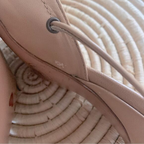 MOSCHINO Italian Leather Nude Slingback Kitten Heel Pumps 36 - Picture 10 of 16